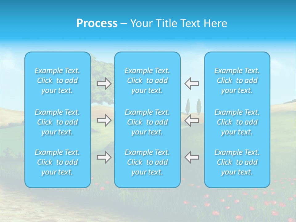 Cloud Illustration Scenic PowerPoint Template