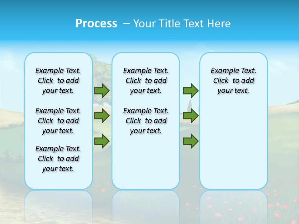 Cloud Illustration Scenic PowerPoint Template