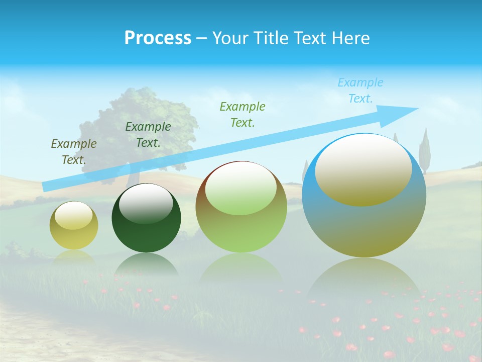 Cloud Illustration Scenic PowerPoint Template