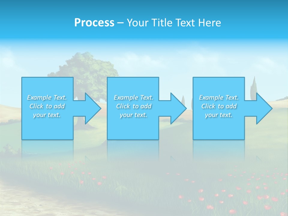 Cloud Illustration Scenic PowerPoint Template