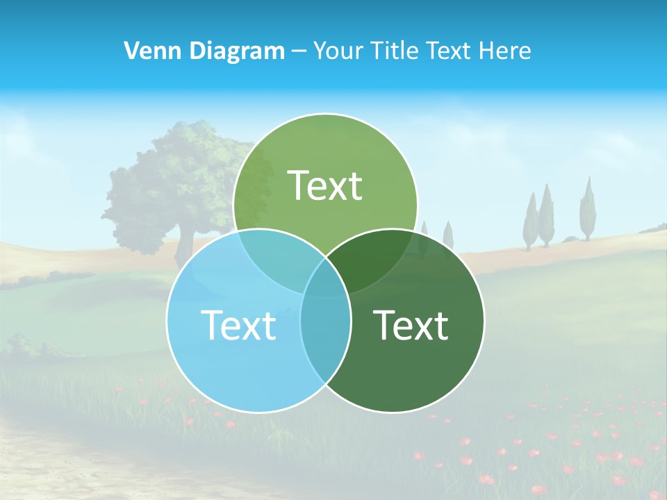 Cloud Illustration Scenic PowerPoint Template