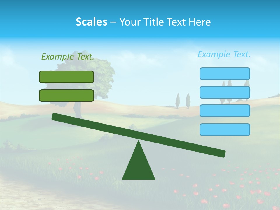 Cloud Illustration Scenic PowerPoint Template