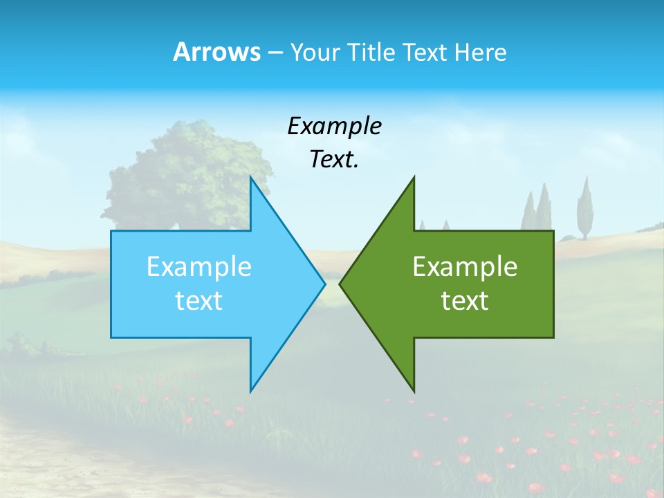 Cloud Illustration Scenic PowerPoint Template