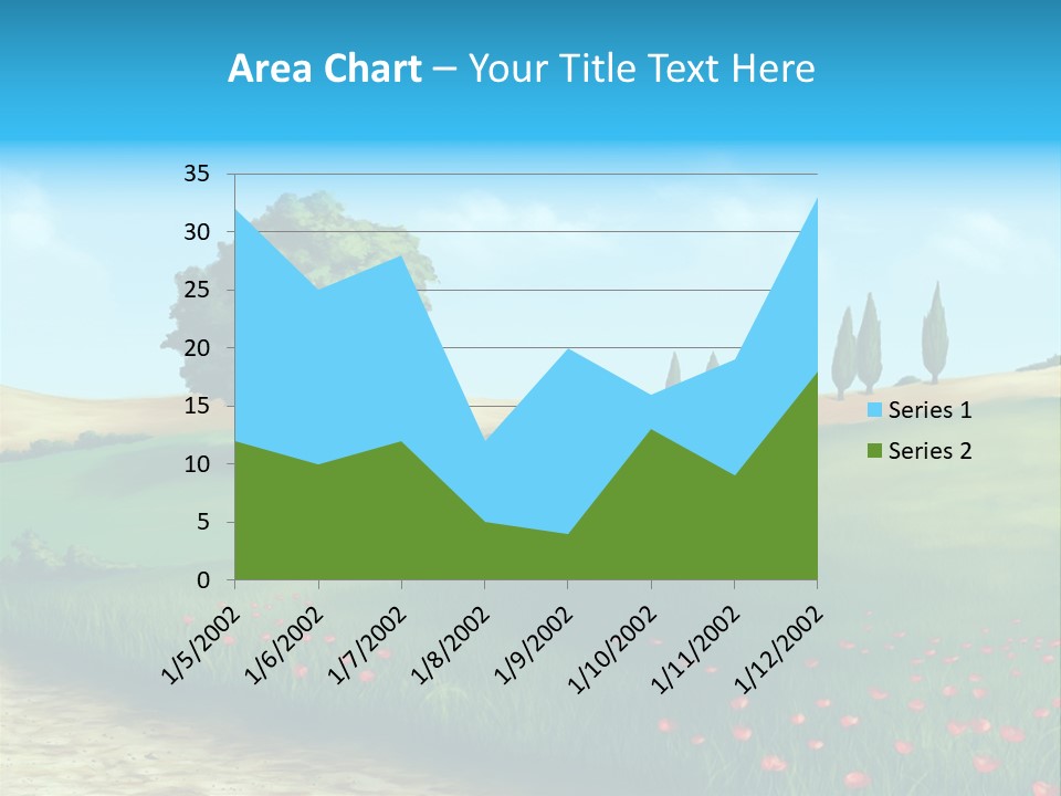 Cloud Illustration Scenic PowerPoint Template