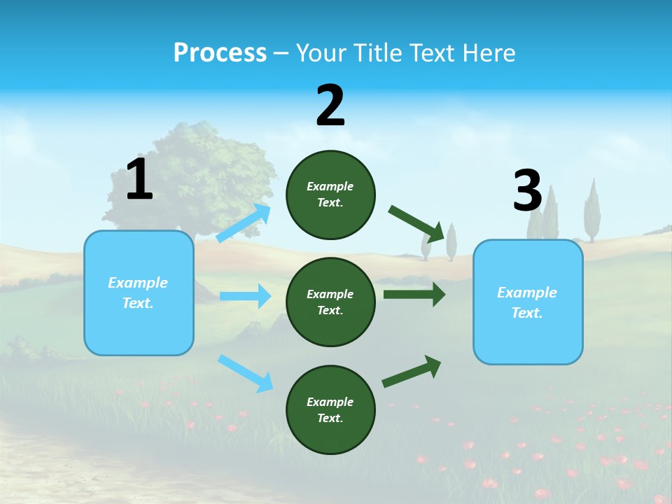 Cloud Illustration Scenic PowerPoint Template