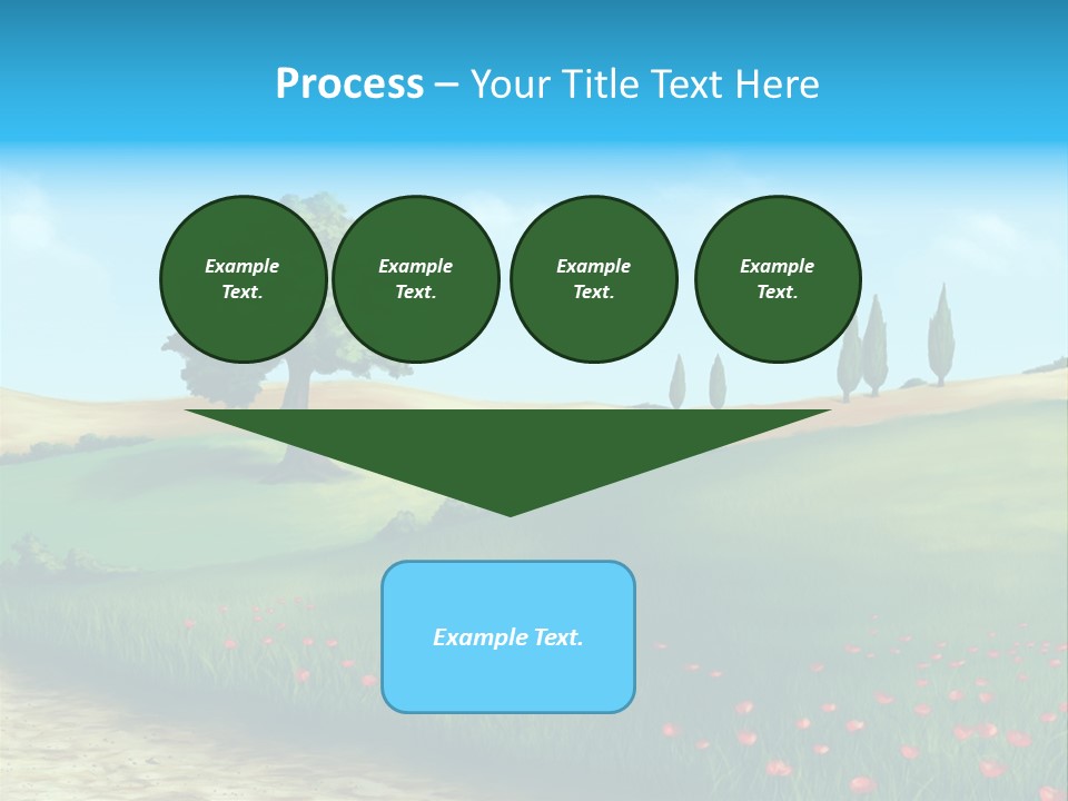 Cloud Illustration Scenic PowerPoint Template