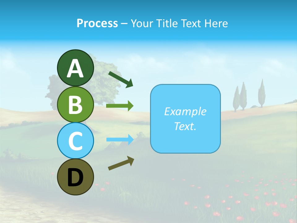 Cloud Illustration Scenic PowerPoint Template