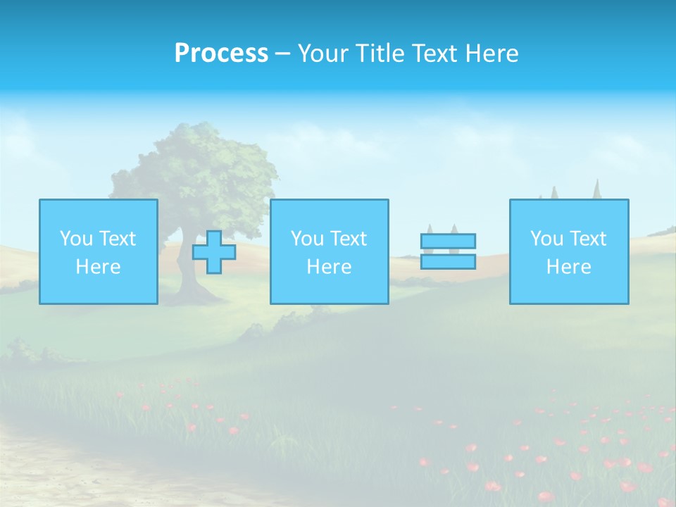 Cloud Illustration Scenic PowerPoint Template
