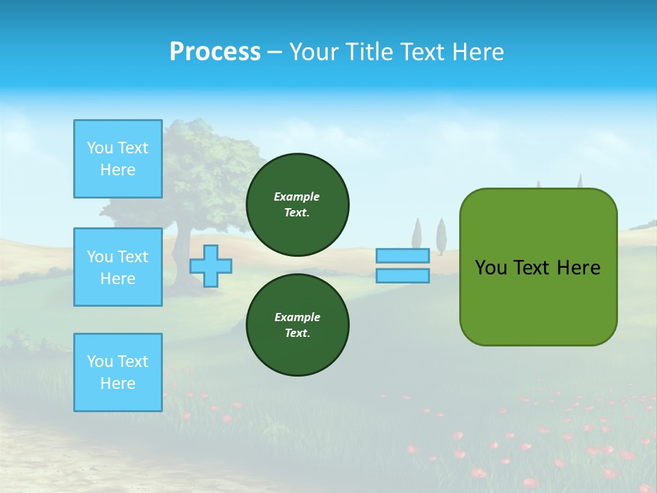 Cloud Illustration Scenic PowerPoint Template