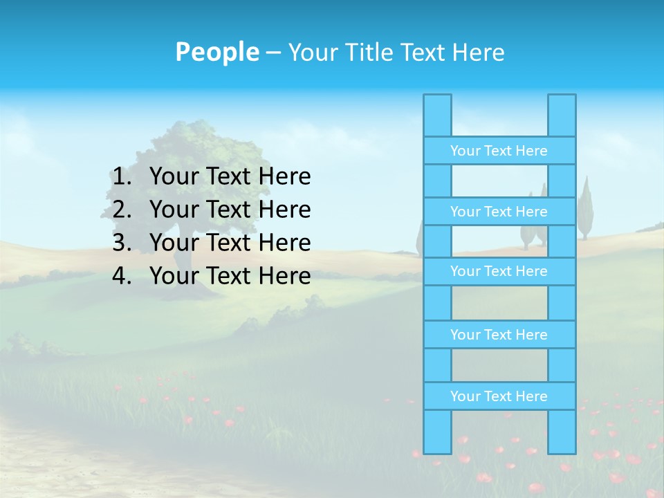 Cloud Illustration Scenic PowerPoint Template