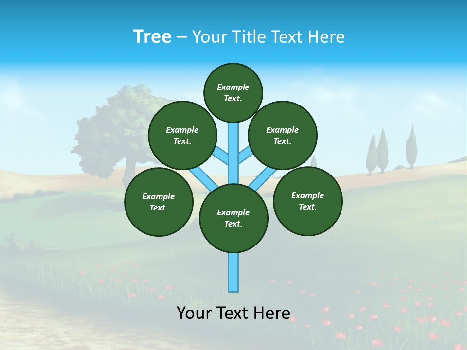 Cloud Illustration Scenic PowerPoint Template