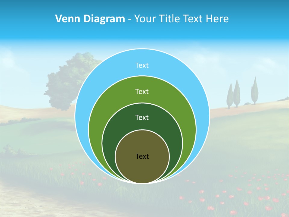 Cloud Illustration Scenic PowerPoint Template