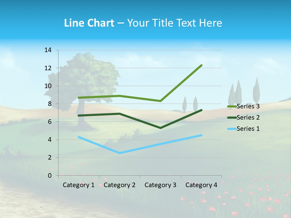 Cloud Illustration Scenic PowerPoint Template