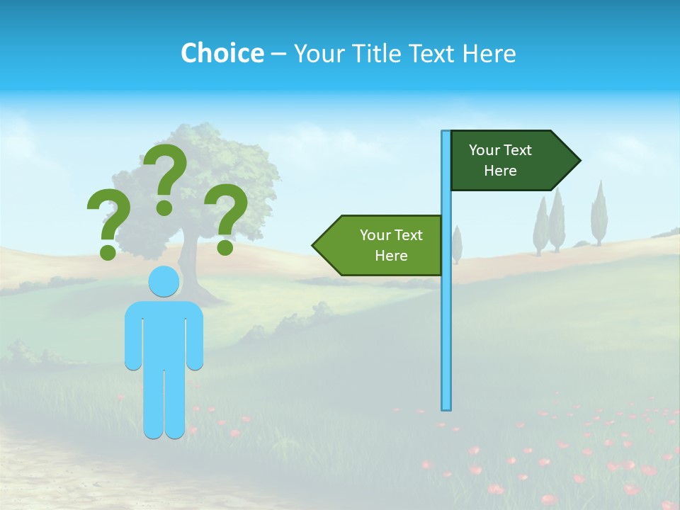 Cloud Illustration Scenic PowerPoint Template