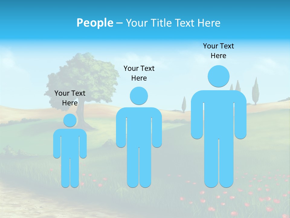 Cloud Illustration Scenic PowerPoint Template