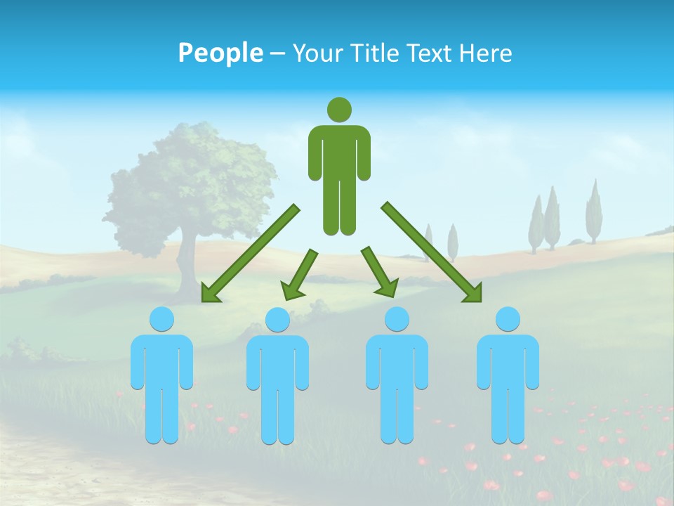 Cloud Illustration Scenic PowerPoint Template