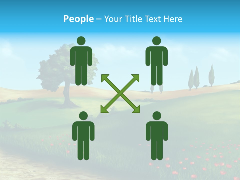 Cloud Illustration Scenic PowerPoint Template