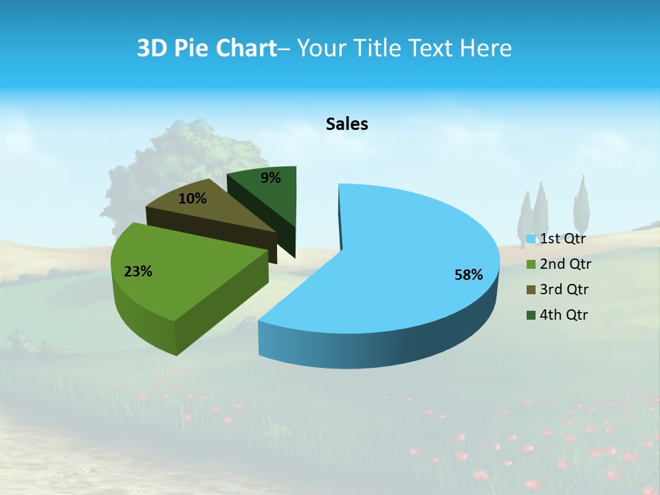 Cloud Illustration Scenic PowerPoint Template