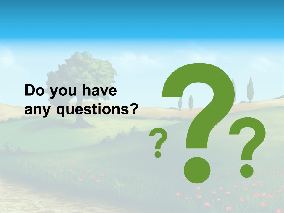 Cloud Illustration Scenic PowerPoint Template