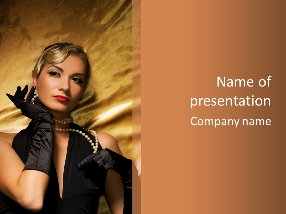 Fashion Lady Make Up PowerPoint Template