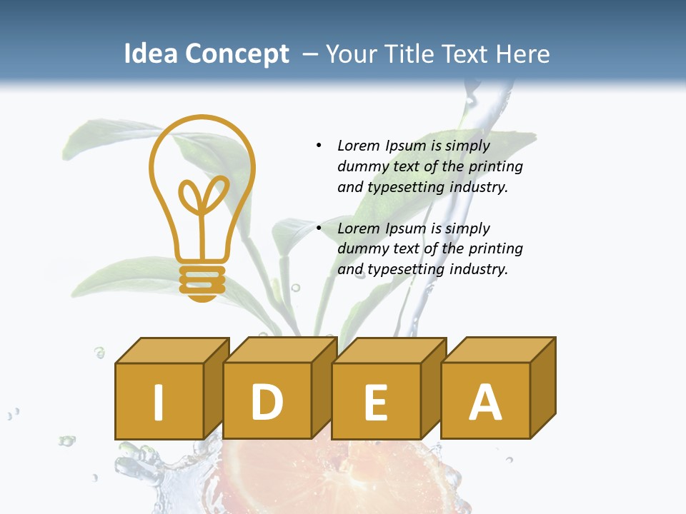 Nobody Fruit Yellow PowerPoint Template