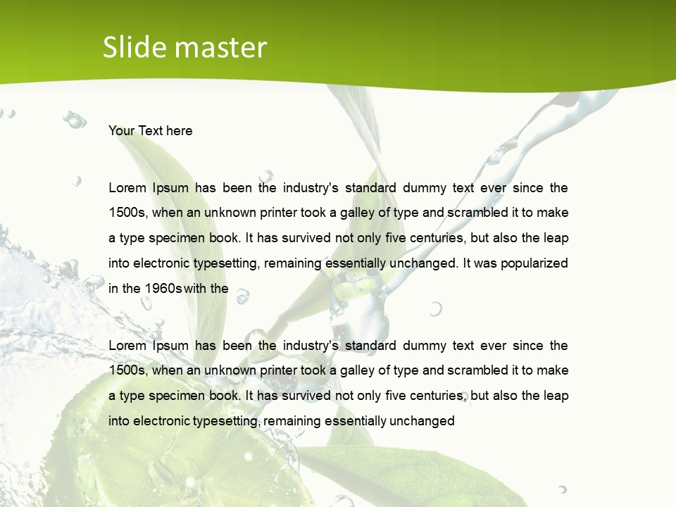 Liquid Citrus Lifestyle PowerPoint Template