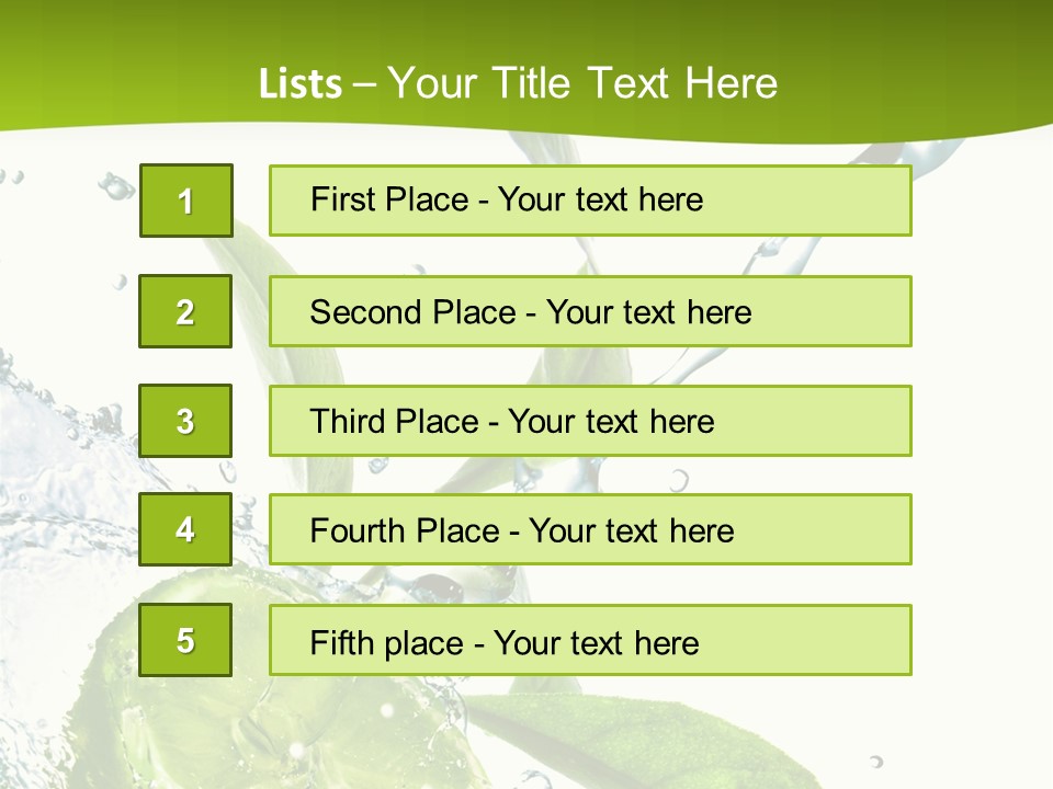 Liquid Citrus Lifestyle PowerPoint Template