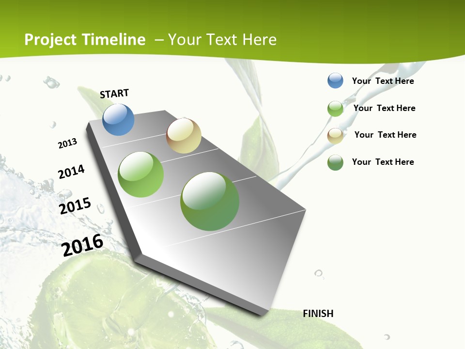 Liquid Citrus Lifestyle PowerPoint Template