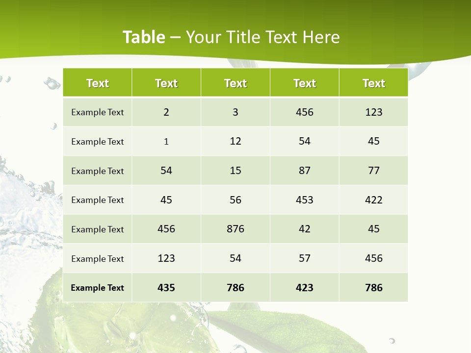 Liquid Citrus Lifestyle PowerPoint Template