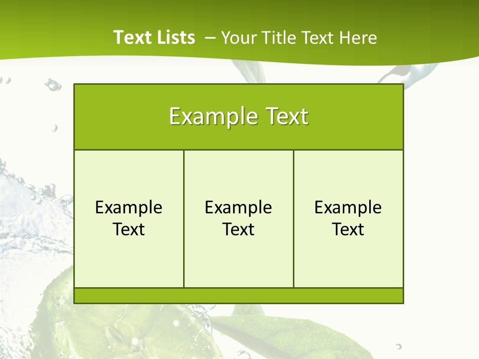 Liquid Citrus Lifestyle PowerPoint Template