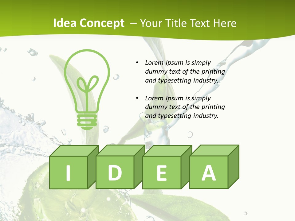 Liquid Citrus Lifestyle PowerPoint Template