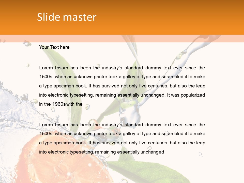Isolated Fruit Slice PowerPoint Template