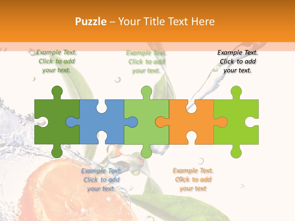 Isolated Fruit Slice PowerPoint Template