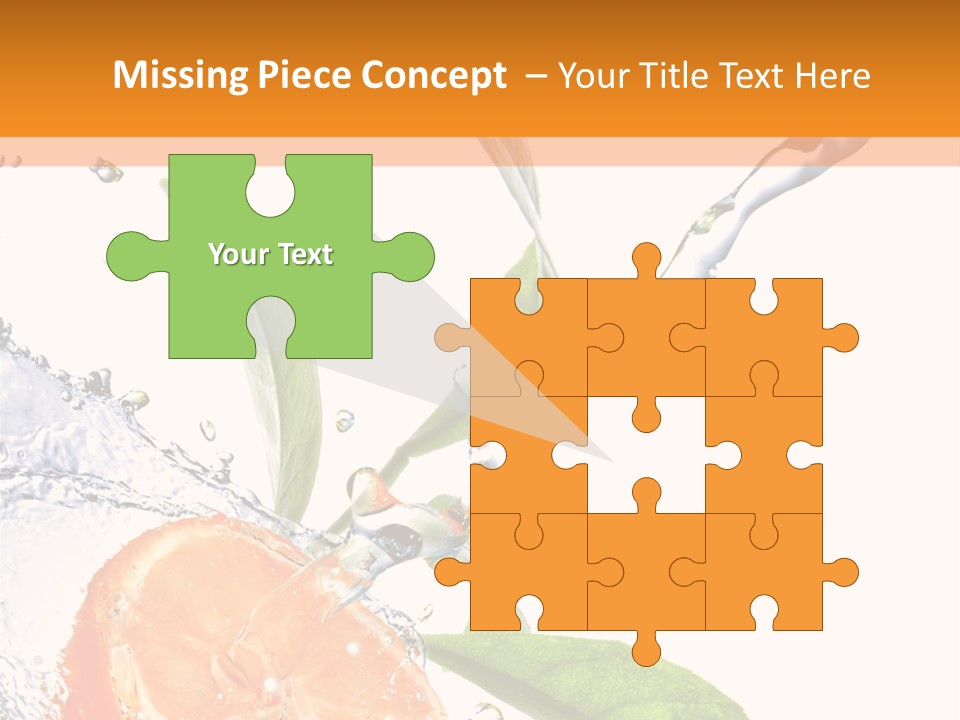 Isolated Fruit Slice PowerPoint Template