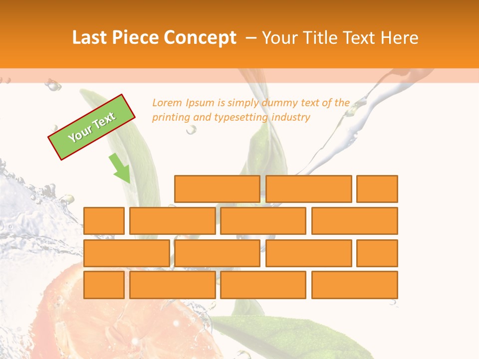 Isolated Fruit Slice PowerPoint Template