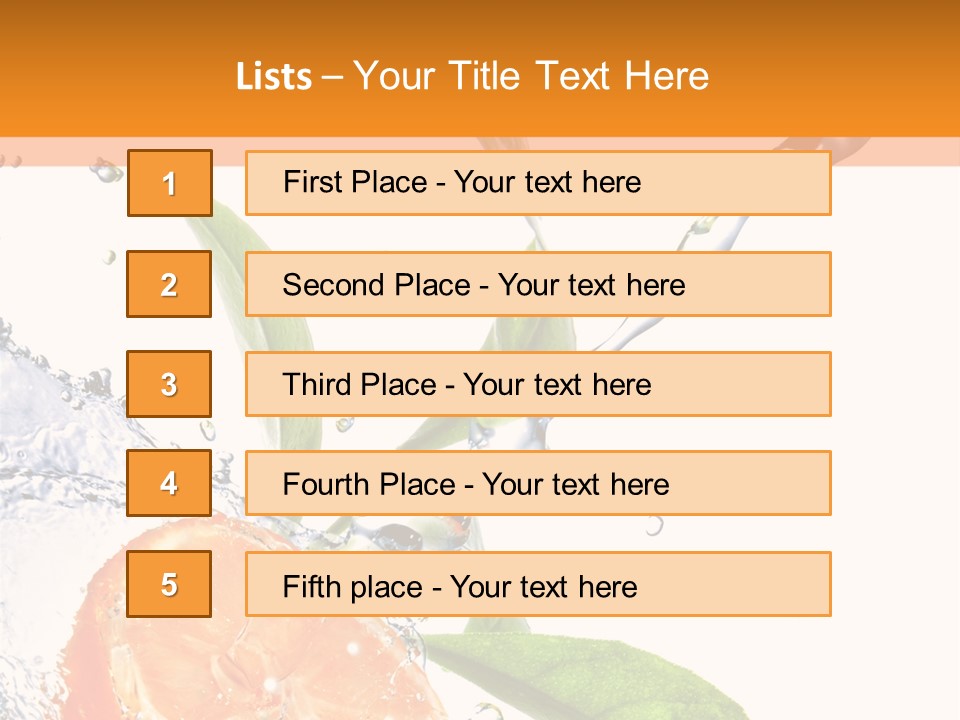 Isolated Fruit Slice PowerPoint Template