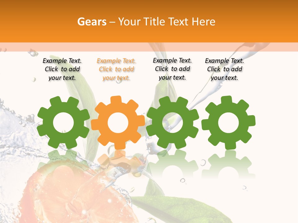 Isolated Fruit Slice PowerPoint Template