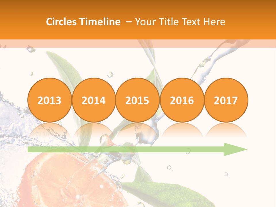 Isolated Fruit Slice PowerPoint Template
