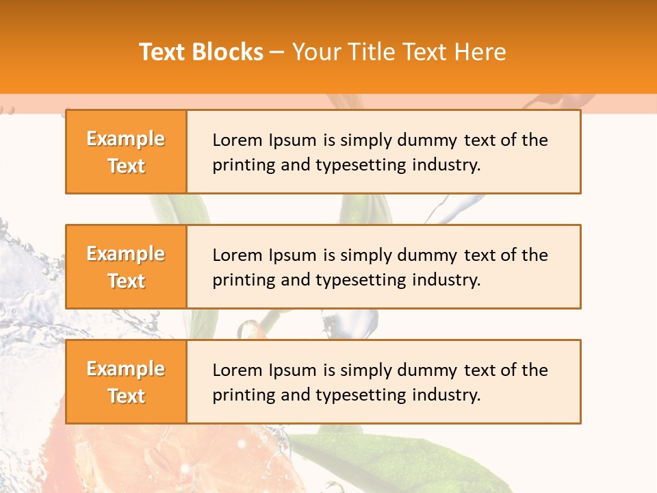 Isolated Fruit Slice PowerPoint Template