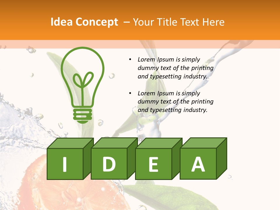 Isolated Fruit Slice PowerPoint Template