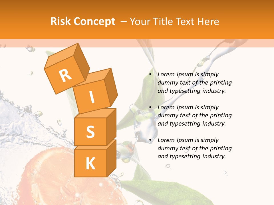 Isolated Fruit Slice PowerPoint Template