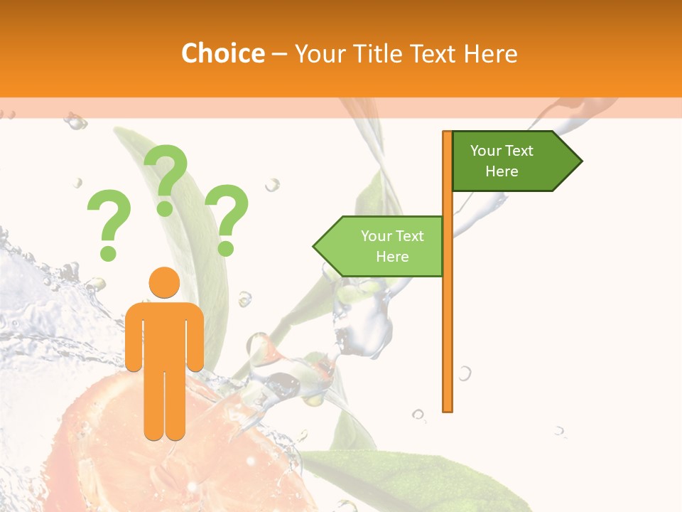 Isolated Fruit Slice PowerPoint Template