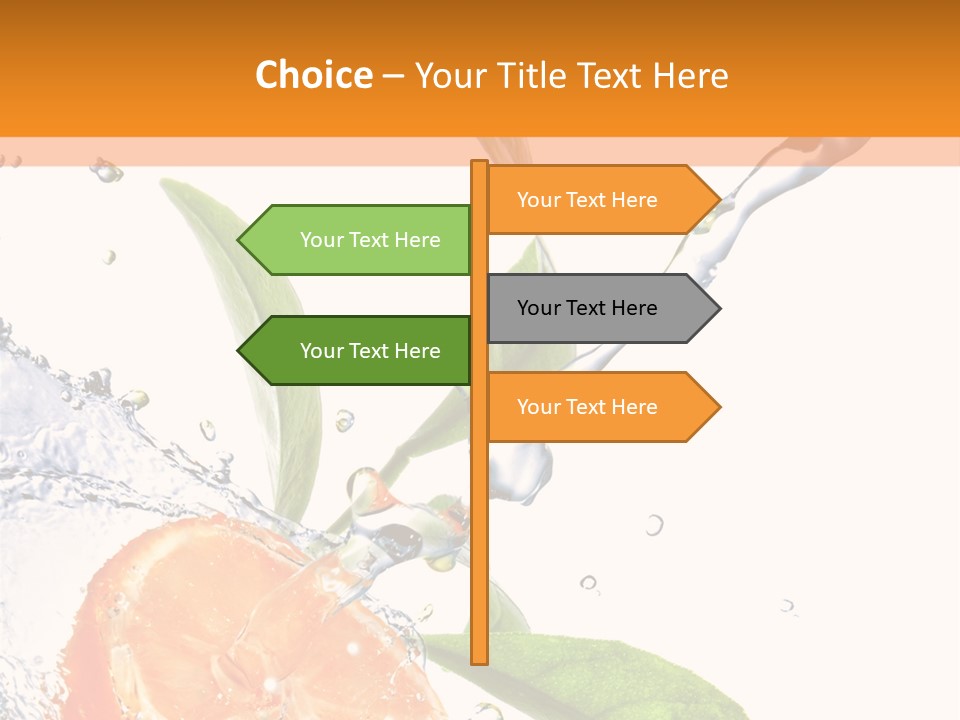 Isolated Fruit Slice PowerPoint Template