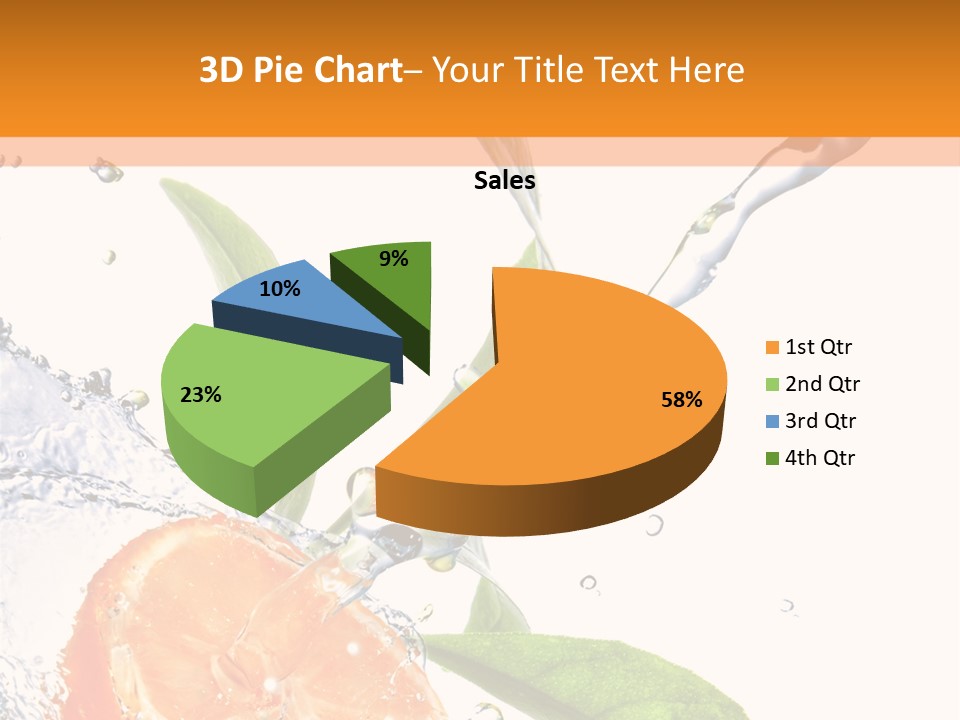 Isolated Fruit Slice PowerPoint Template