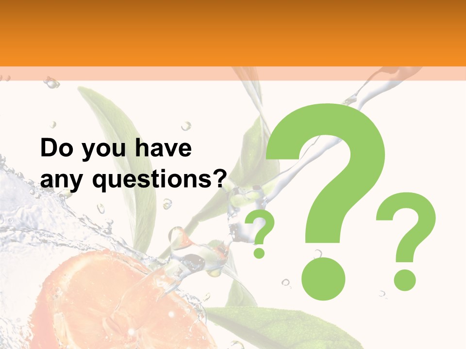 Isolated Fruit Slice PowerPoint Template