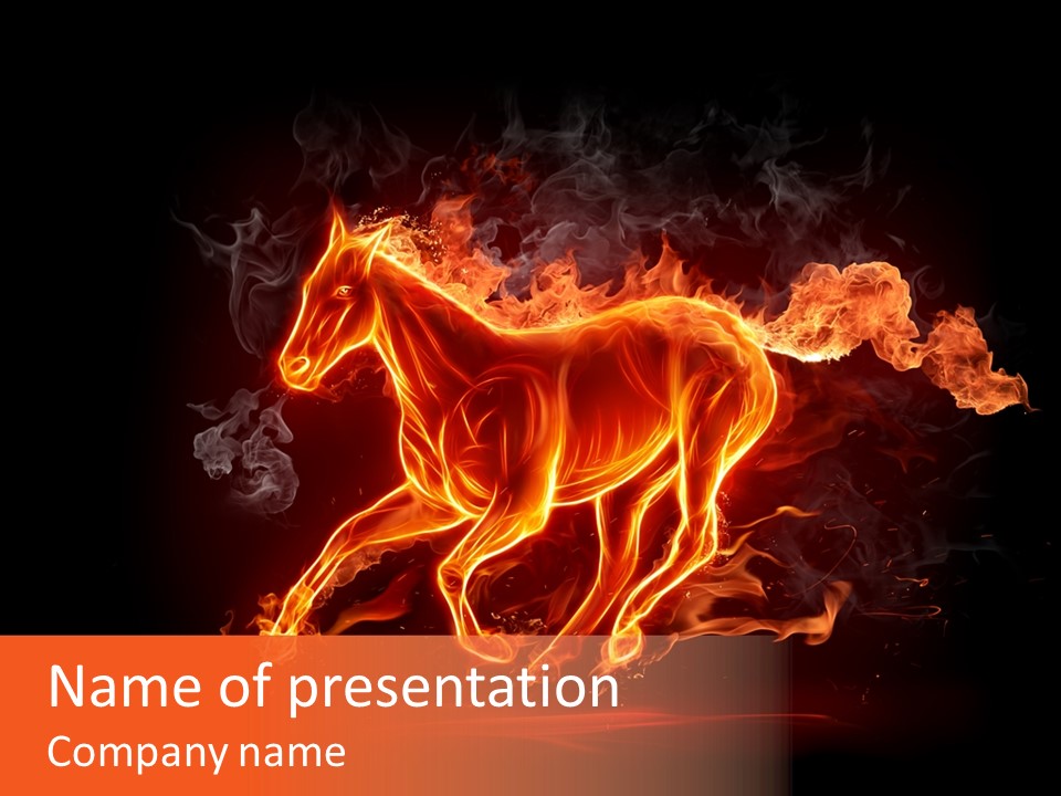 Galloping Power Idea PowerPoint Template