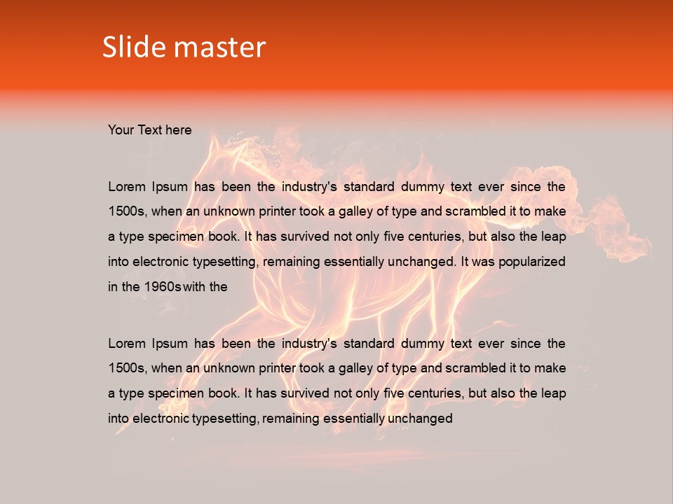 Galloping Power Idea PowerPoint Template