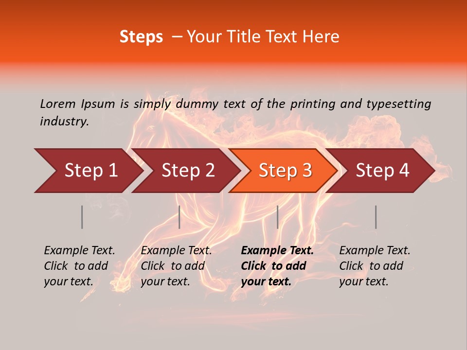 Galloping Power Idea PowerPoint Template