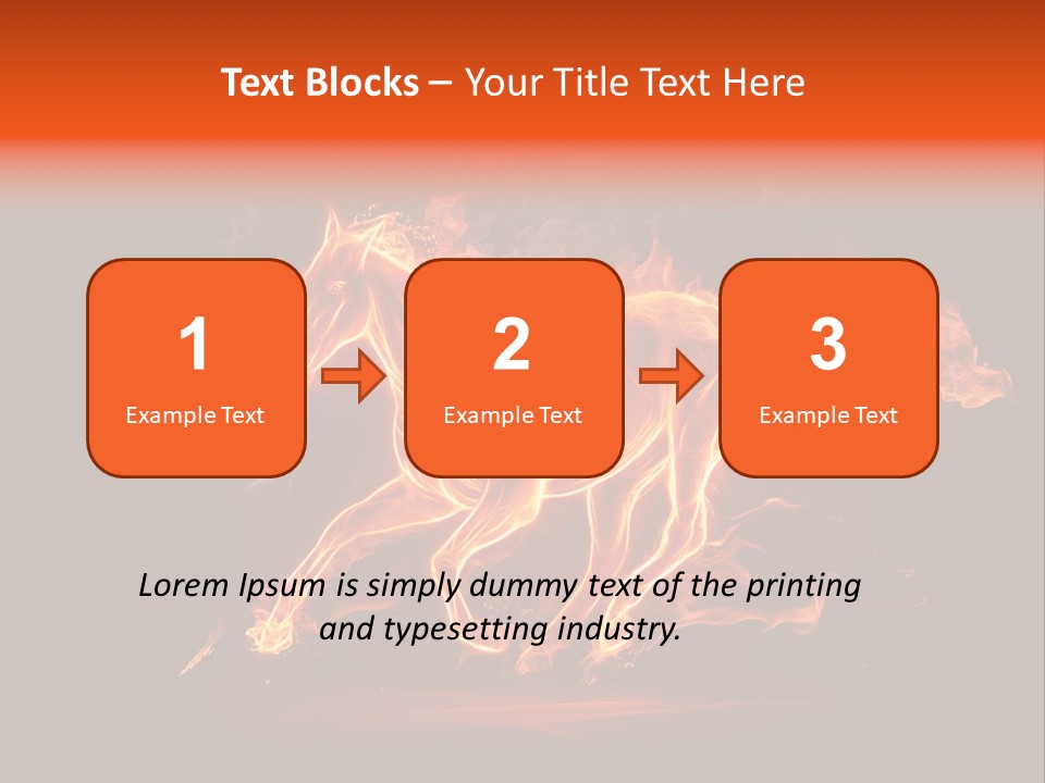 Galloping Power Idea PowerPoint Template