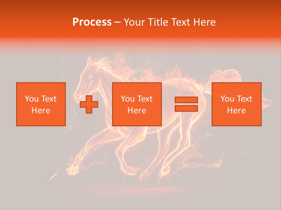 Galloping Power Idea PowerPoint Template